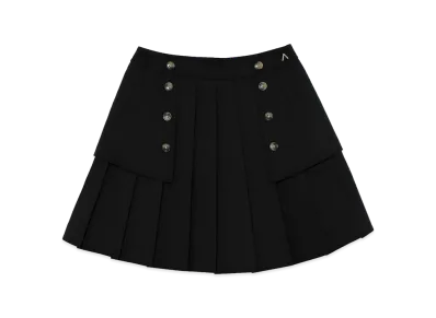 ANDMARY Women's Trench Pleats Mini Skirt "Black"