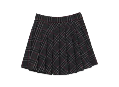 ANDMARY Women's Monica Check Pleats Mini Skirt "Black"