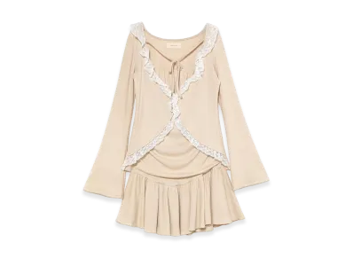 ANDMARY Women's Lilith Gather Set Dress "Beige"