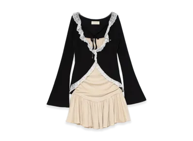ANDMARY Women's Lilith Gather Set Dress "Black"