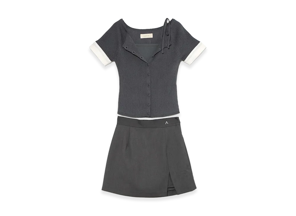 ANDMARY Women's Lulu Silky Knit Set Up "Gray"