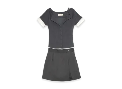 ANDMARY Women's Lulu Silky Knit Set Up "Gray"
