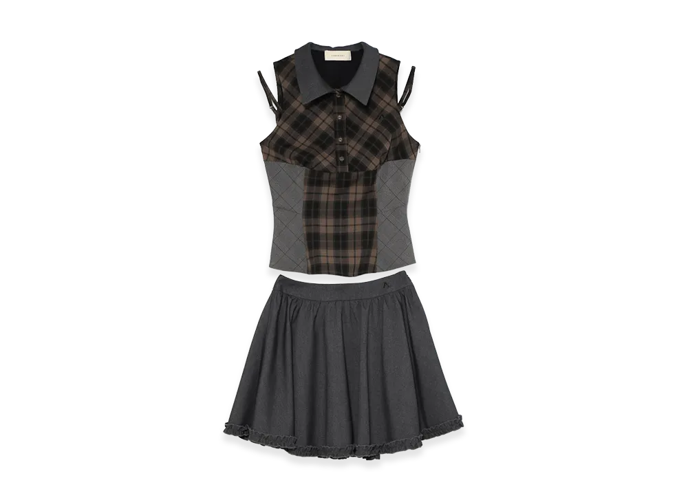 ANDMARY Women's Ella Check Set Up "Gray"