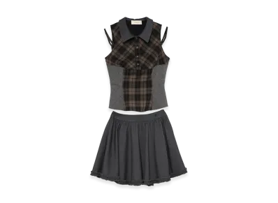 ANDMARY Women's Ella Check Set Up "Gray"
