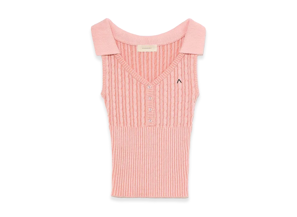 ANDMARY Women's Wrenley Cable Tops "Pink"