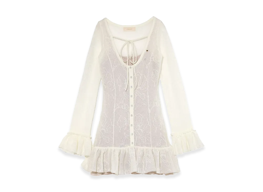 ANDMARY Women's Lotta Frill Layered Dress "White"