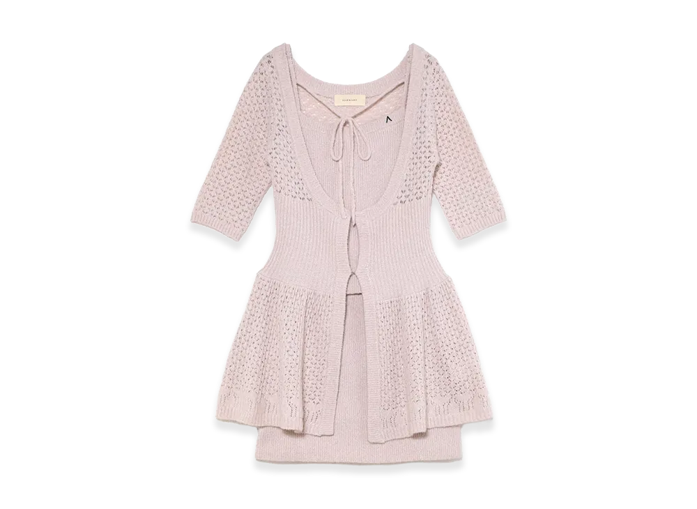 ANDMARY Women's Liz Crochet Cardigan Set Up "Pink"