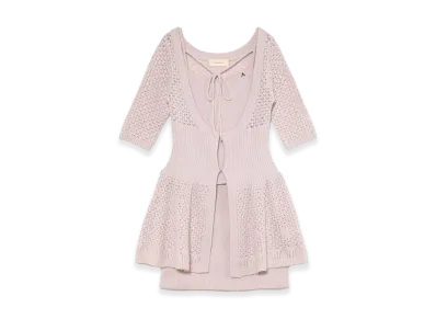 ANDMARY Women's Liz Crochet Cardigan Set Up "Pink"