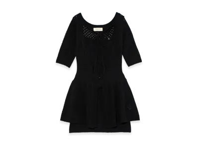 ANDMARY Women's Liz Crochet Cardigan Set Up "Black"