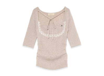 ANDMARY Women's Helen Lacey Tops "Beige"