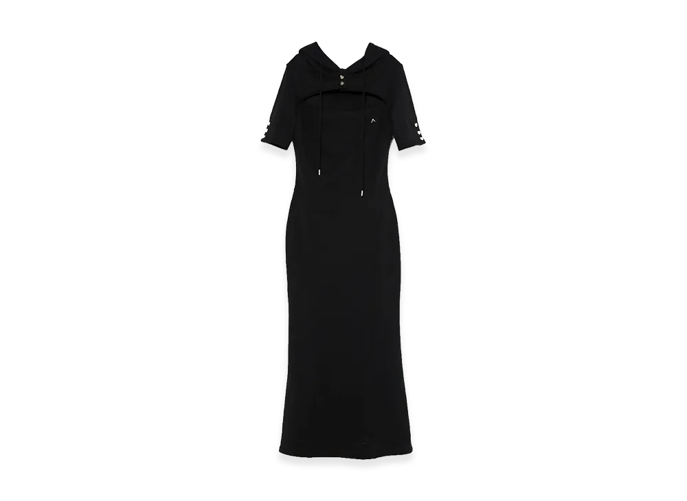 ANDMARY Women's Heart Button Slit Dress "Black"