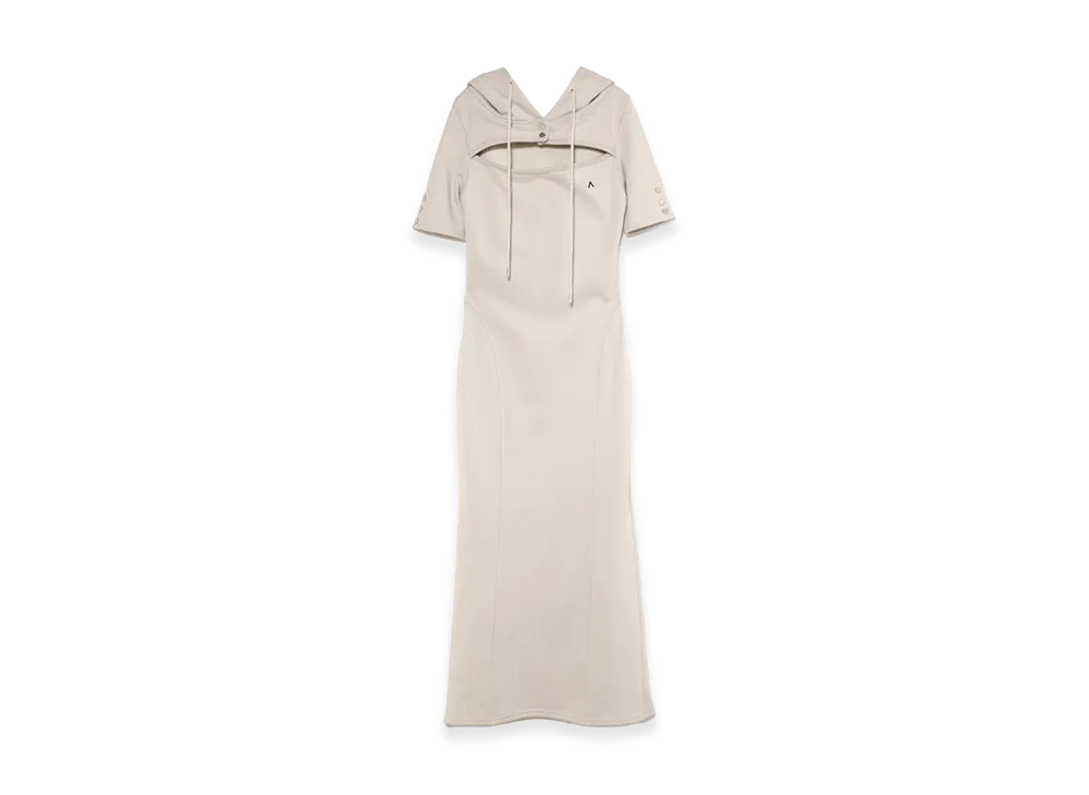 ANDMARY Women's Heart Button Slit Dress "Beige"