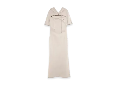 ANDMARY Women's Heart Button Slit Dress "Beige"