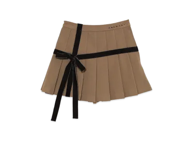 ANDMARY Women's Valentine Ribbon Mini Skirt "Beige"