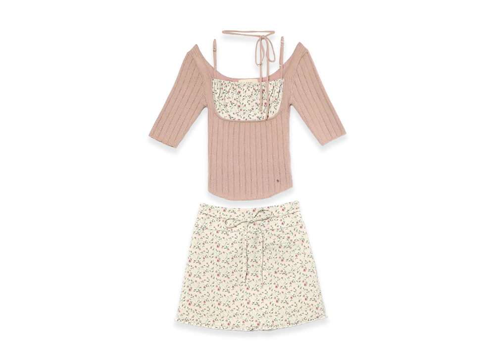 ANDMARY Women's Liz Flower Set Up "Beige"