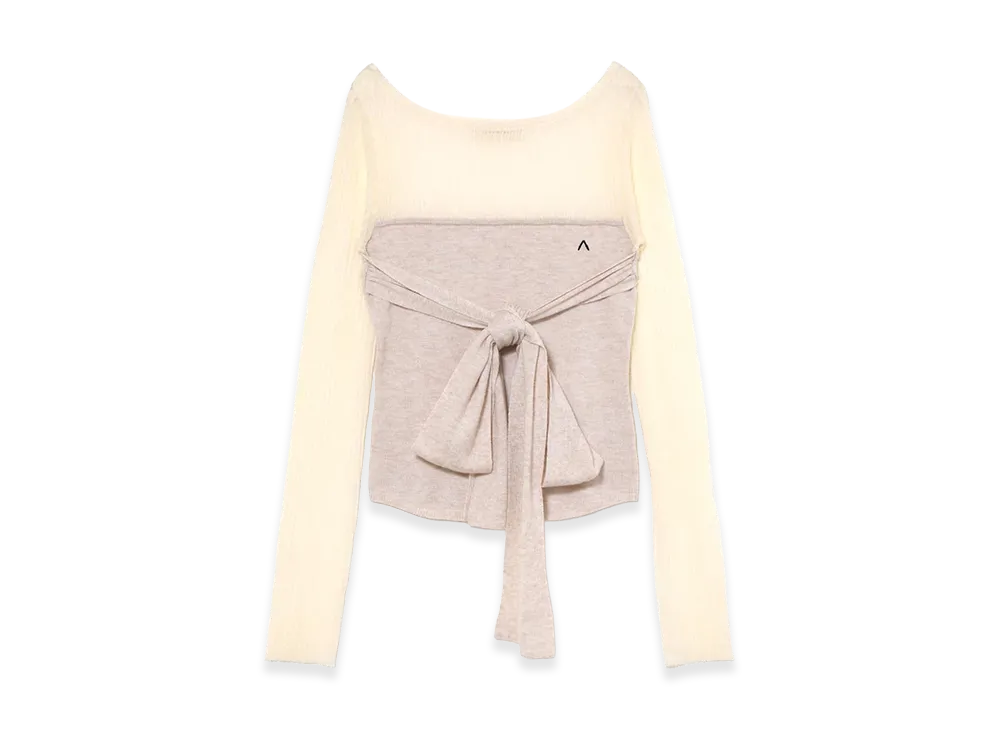 ANDMARY Women's Sara Silky Tops "Beige"