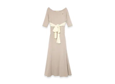 ANDMARY Women's Nola Ribbon Long Dress "Beige"