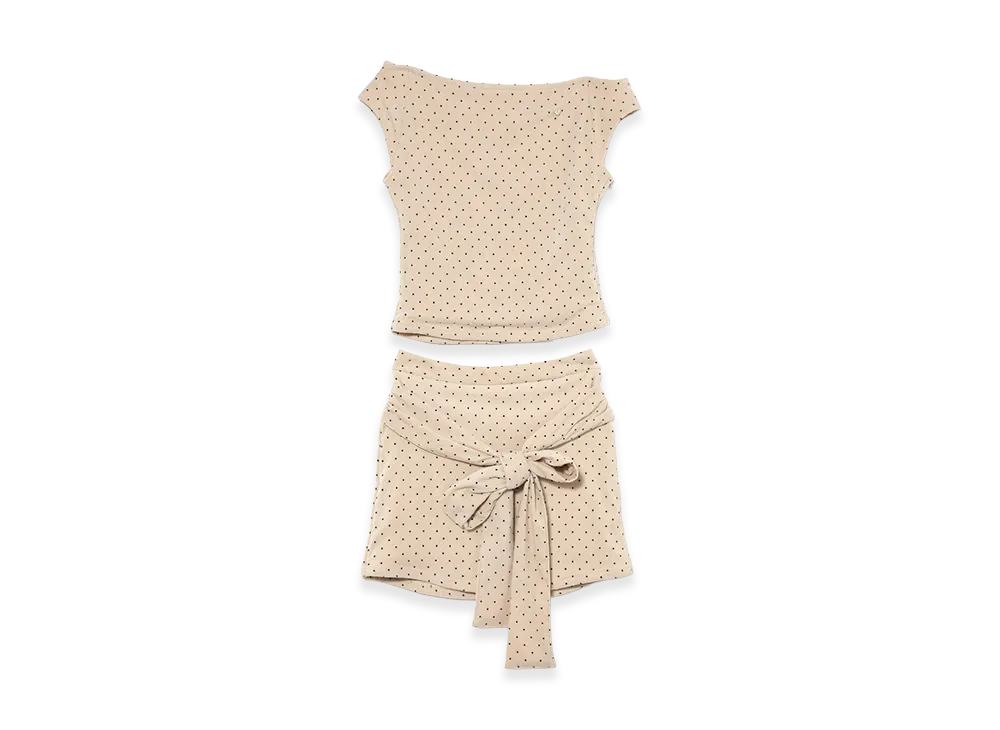 ANDMARY Women's Mia Dot Mini Set Up "Beige"