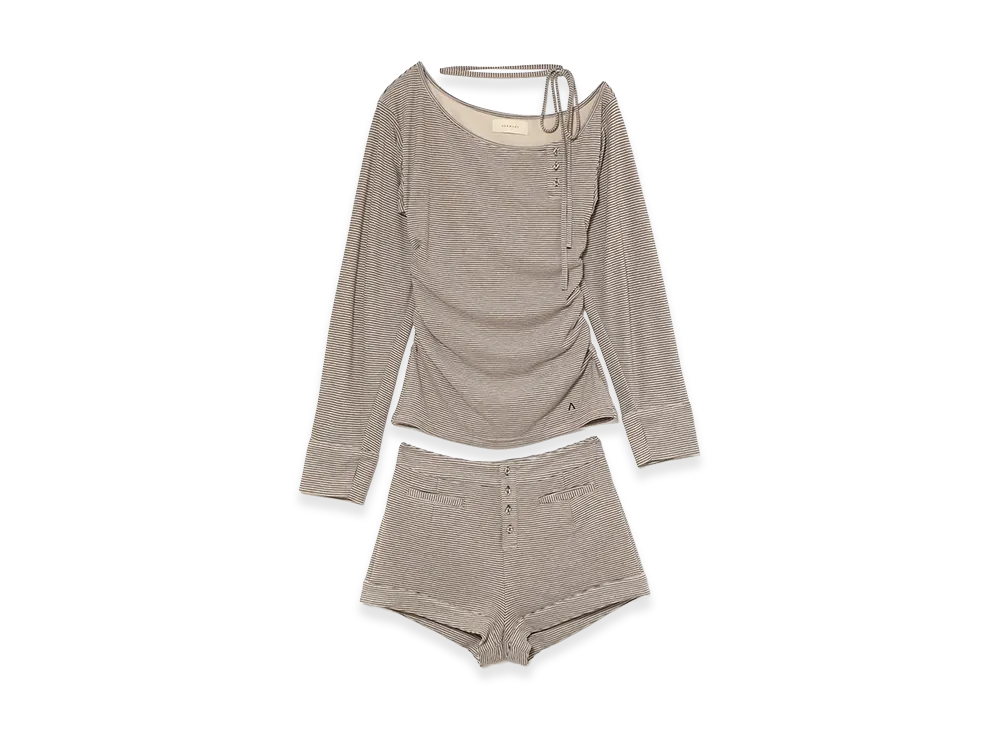 ANDMARY Women's Wendy Oneshoulder Set Up "Brown"