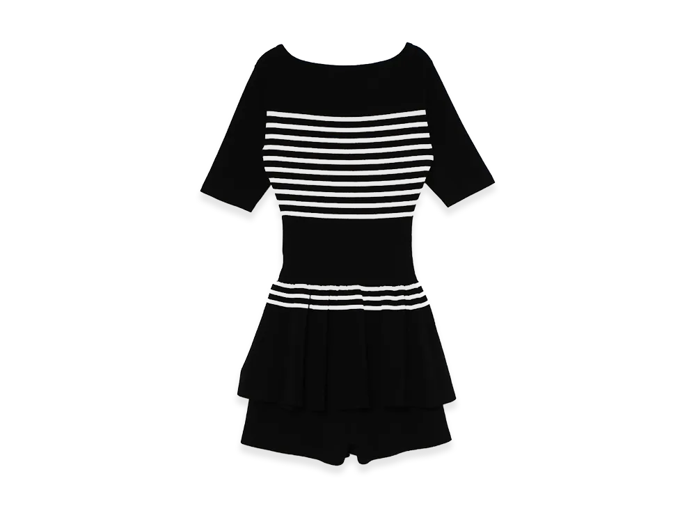 ANDMARY Women's Connie Peplum Knit Set Up "Black"