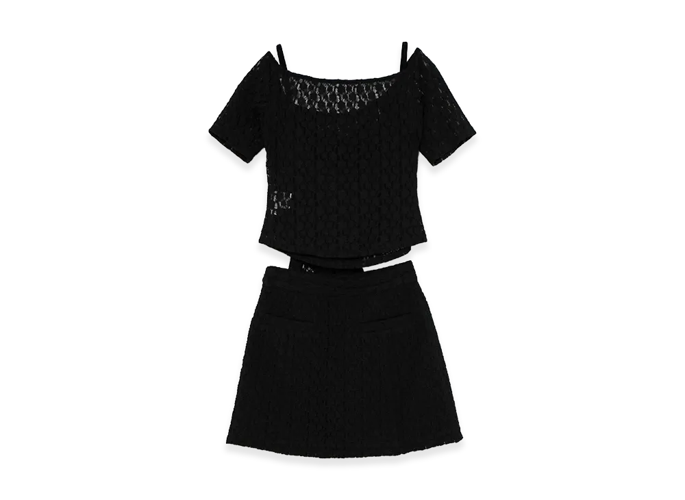 ANDMARY Women's Bouquet Lace Set Up "Black"