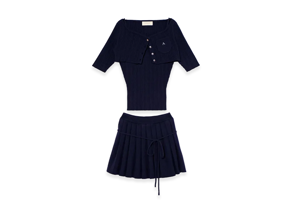 ANDMARY Women's Robin Pleats Set Up "Navy"