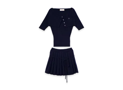 ANDMARY Women's Robin Pleats Set Up "Navy"