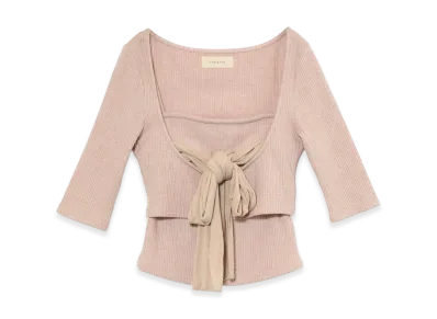 ANDMARY Women's Stella Ribbon Tops "Pink"