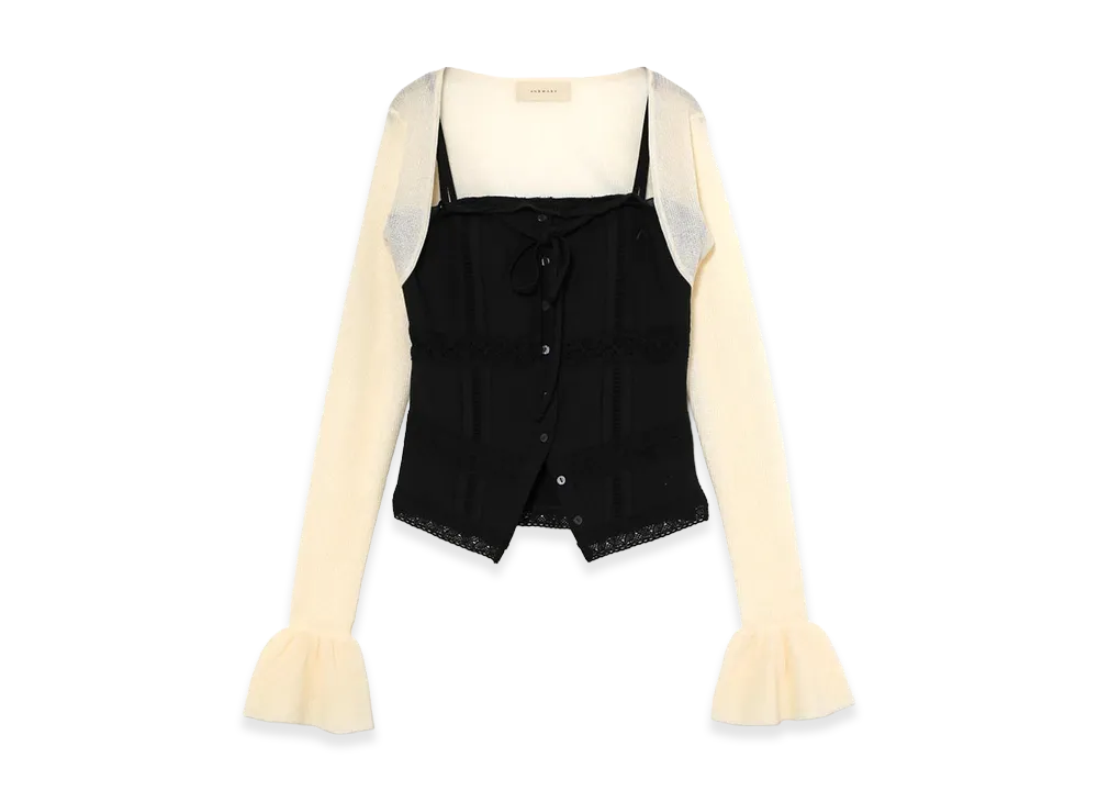 ANDMARY Women's Kiki Lace Cardigan Set Tops 