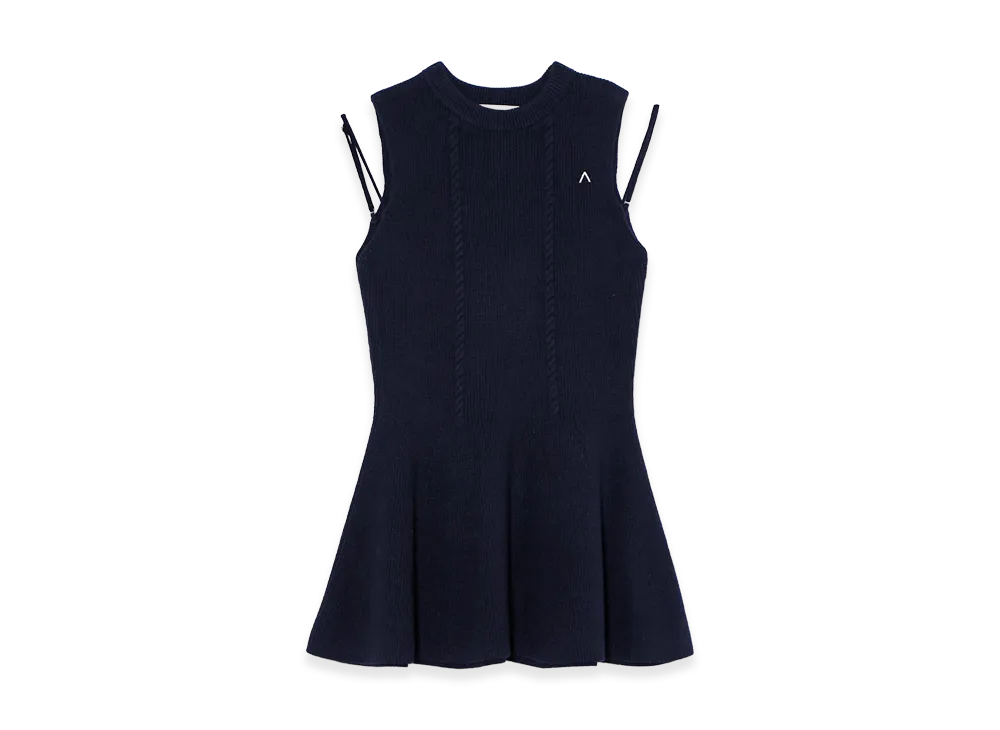 ANDMARY Women's Adel Peplum Knit Tops "Navy"