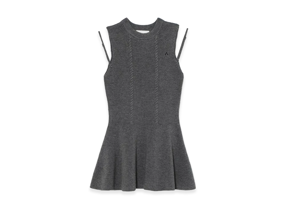 ANDMARY Women's Adel Peplum Knit Tops "Gray"