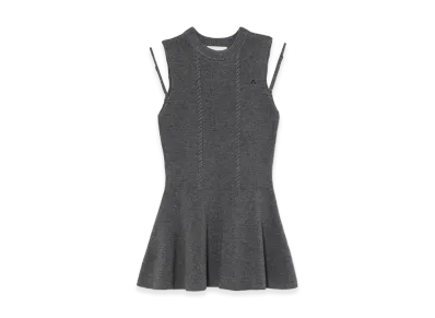 ANDMARY Women's Adel Peplum Knit Tops "Gray"