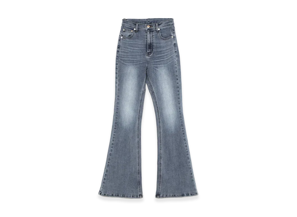 ANDMARY Women's Heart Hip Highwaist Flare Denim "Blue"