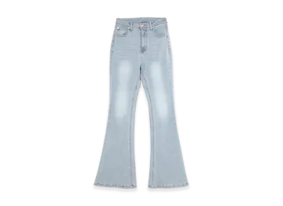 ANDMARY Women's Heart Hip Highwaist Flare Denim "Light Blue"