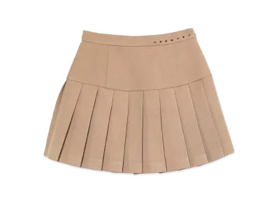 ANDMARY Women's Donna Pleats Mini Skirt "Beige"