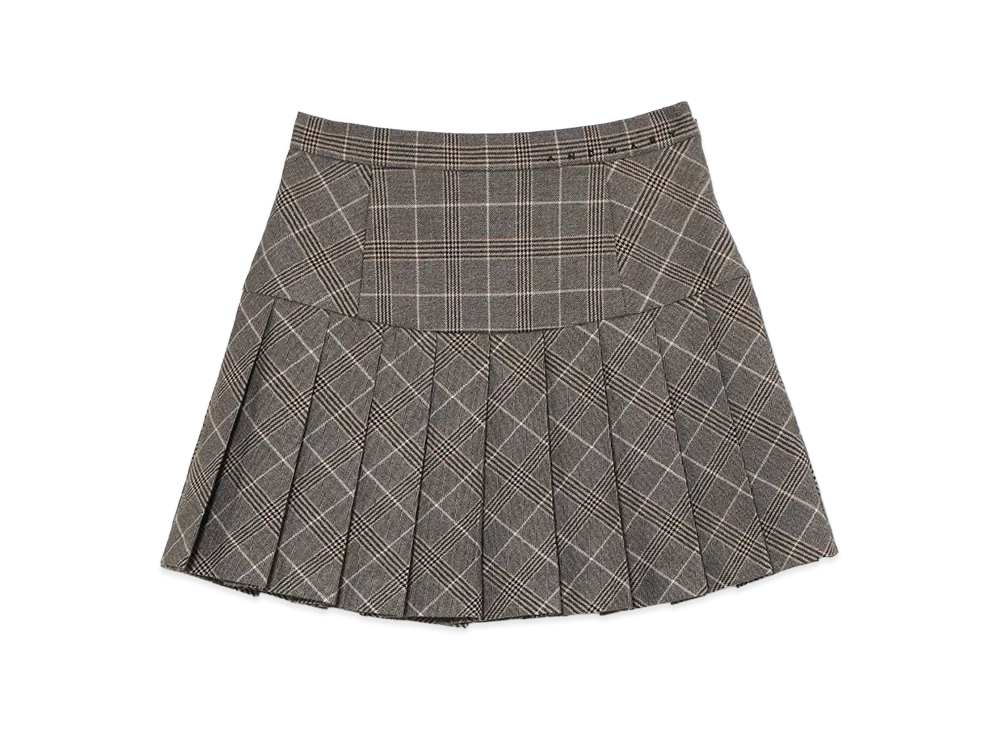 ANDMARY Women's Donna Pleats Mini Skirt "Brown"