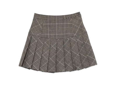 ANDMARY Women's Donna Pleats Mini Skirt "Brown"