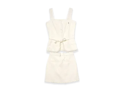 ANDMARY Women's Katie Lace Frill Set Up "White"