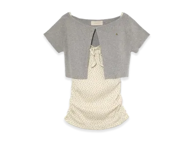 ANDMARY Women's Vickey Flower Set Tops "Gray"