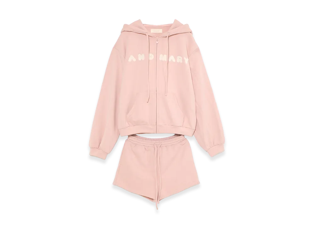 ANDMARY Women's Mary Loose Hoodie Set Up "Pink"