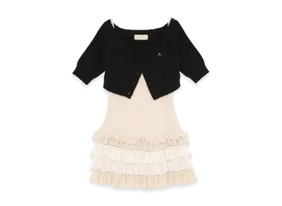 ANDMARY Women's Mew Frill Set Mini Dress "Black"