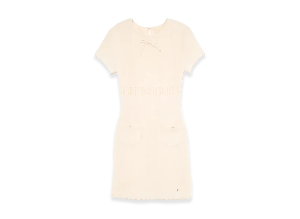 ANDMARY Women's Maggy Ribbon Mini Dress "Ivory"