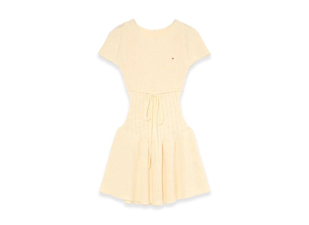ANDMARY Women's Luna Flare Mini Dress "Ivory"