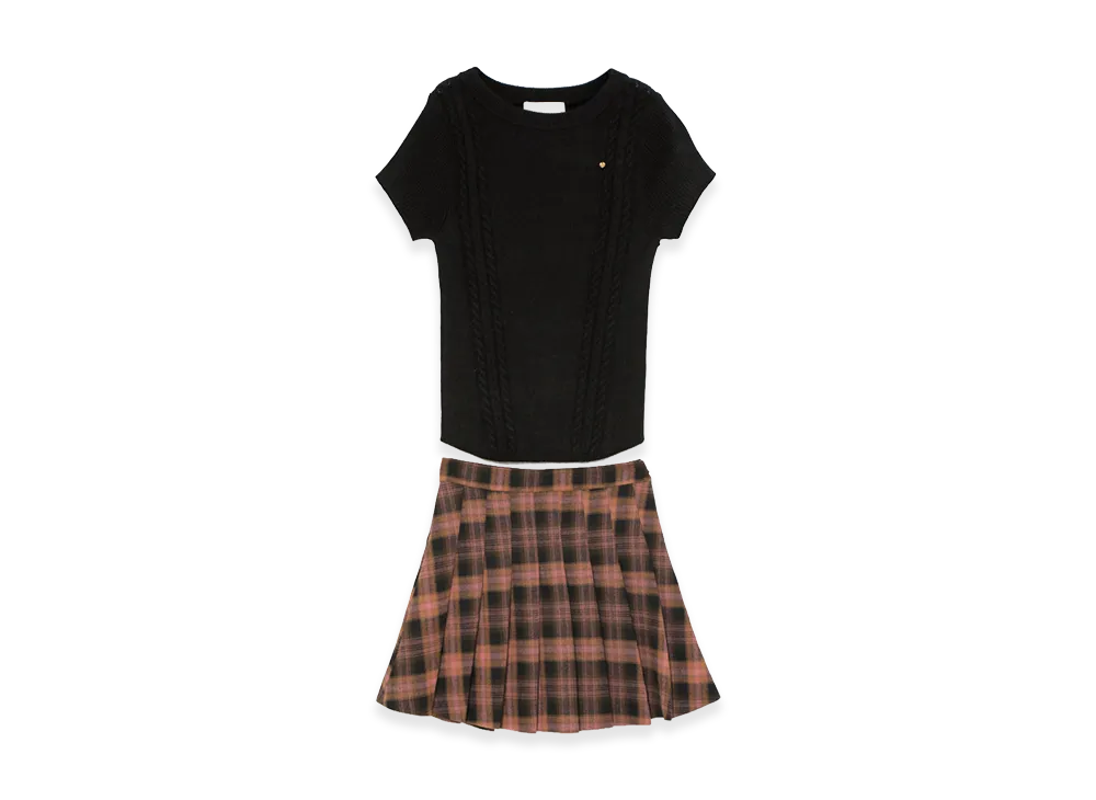 ANDMARY Women's Anna Pleats Set Up "Black"