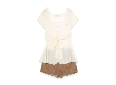 ANDMARY Women's Cameron Ribbon Set Up "White"
