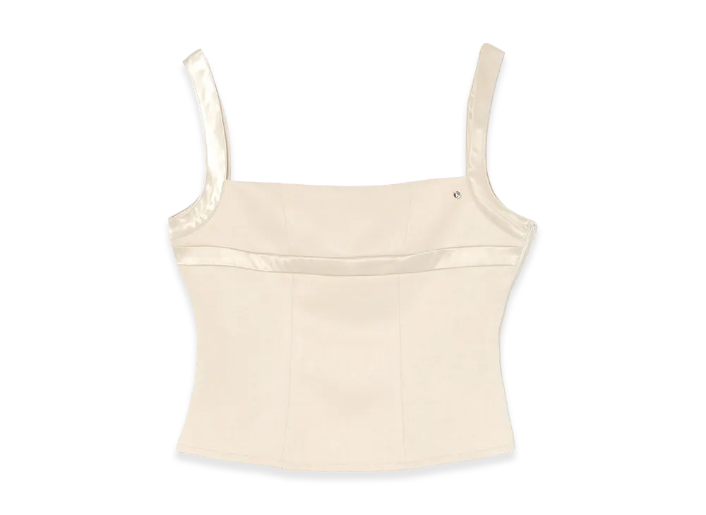 ANDMARY Women's Tina Satin Tops "Ivory"