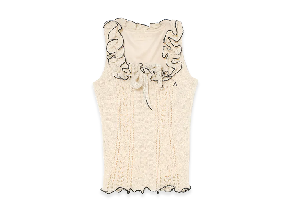 ANDMARY Women's Baby Ribbon Tops "Ivory"