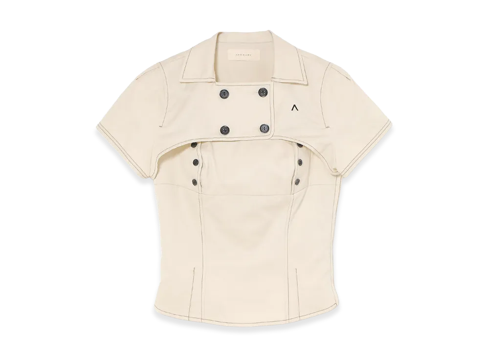 ANDMARY Women's Avery Button Tops "Ivory"