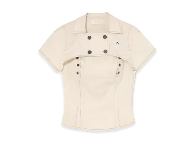 ANDMARY Women's Avery Button Tops "Ivory"