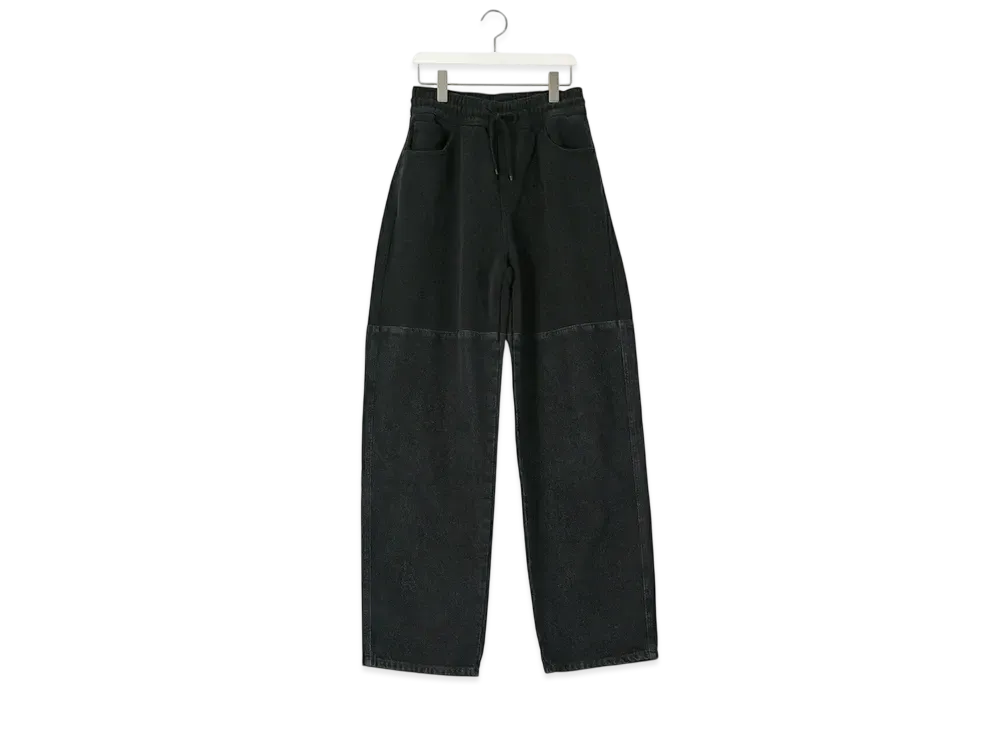 AMOMENTO for ADAM ET ROPE Drawstring Denim Pants "Black"
